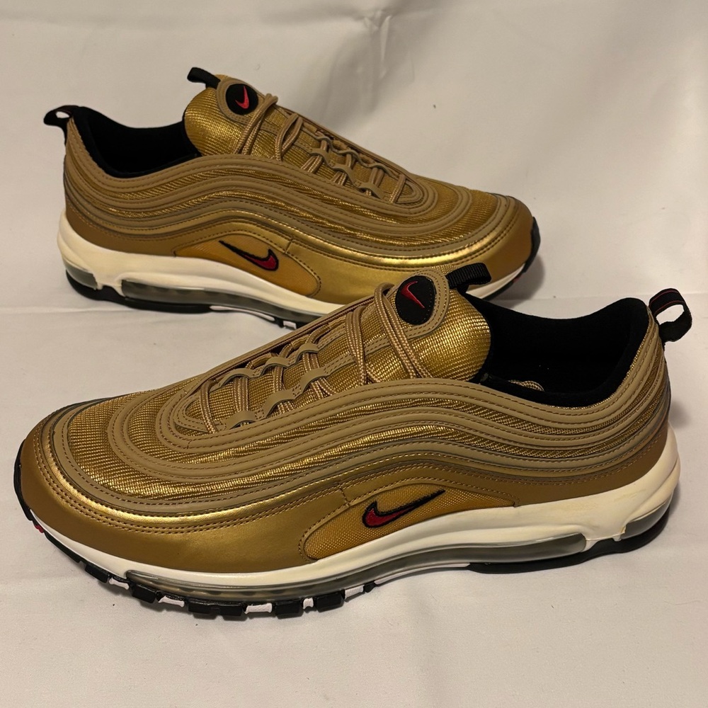 Nike Air Max 97 OG Gold Bullet Varsity Red DM0028-700 Men’s Size 14